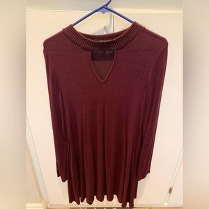 Burgundy Sweater Dress